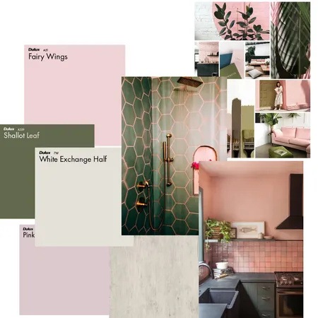 Pink green complimentary Interior Design Mood Board by Laczi Emôke on Style Sourcebook