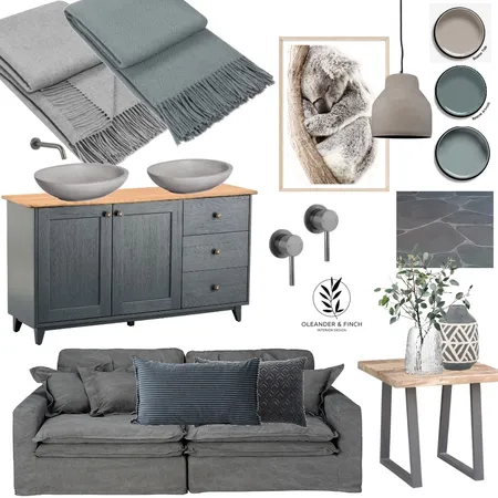 Blue brown Interior Design Mood Board by Oleander & Finch Interiors on Style Sourcebook