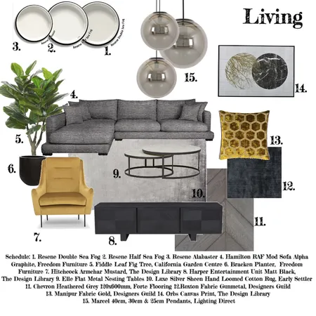 Living  - Assignment 9 Interior Design Mood Board by Janine Thorn on Style Sourcebook