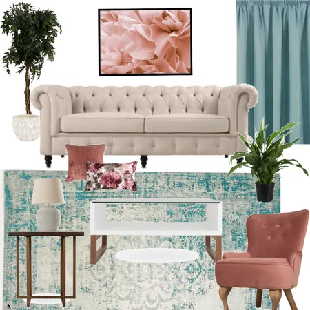Floral vintage modern living room 3 Interior Design Mood Board by Rebone on Style Sourcebook