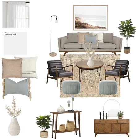 Mid-Century Modern Living Room Interior Design Mood Board by Julissa Rodrigez Interior Design on Style Sourcebook