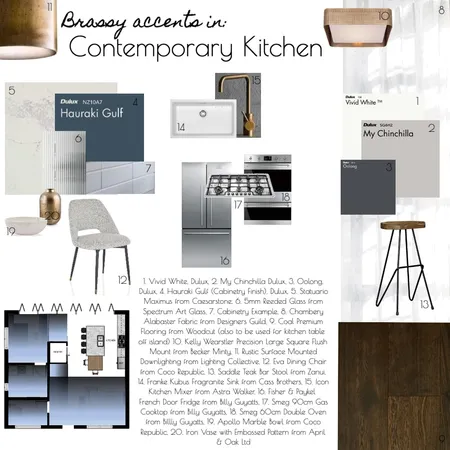 Kitchen Interior Design Mood Board by Aime Van Dyck Interiors on Style Sourcebook