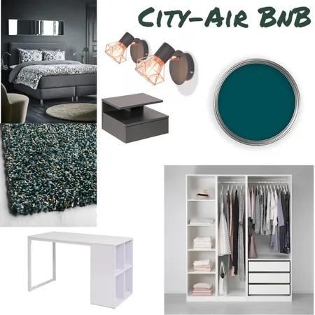 City-Gästezimmer Interior Design Mood Board by Black Bear Design on Style Sourcebook