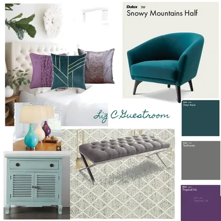 Guestroom for Liz C - Option 1 Interior Design Mood Board by interiorology on Style Sourcebook