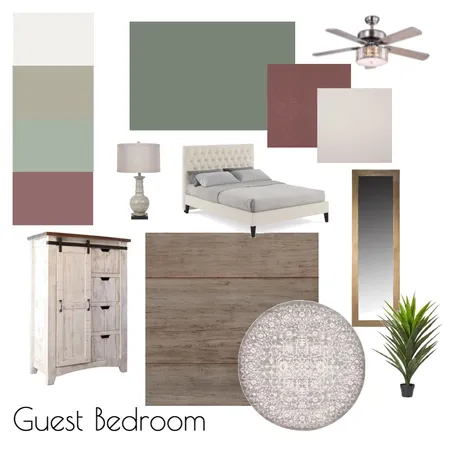 Farmhouse Guest Bedroom Interior Design Mood Board by ablovett on Style Sourcebook