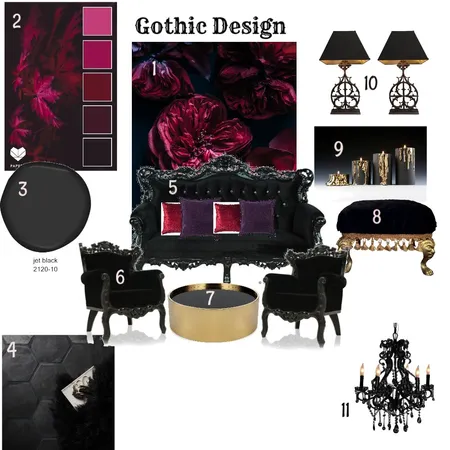 Gothic Design Interior Design Mood Board by Will.Mayaa on Style Sourcebook