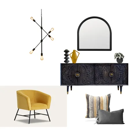 Black and yellow Interior Design Mood Board by StephanieBeatty on Style Sourcebook