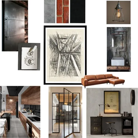 Industrial Design Interior Design Mood Board by KerenStephenson on Style Sourcebook