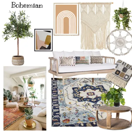 Bohemian Interior Design Mood Board by Rita Wong on Style Sourcebook