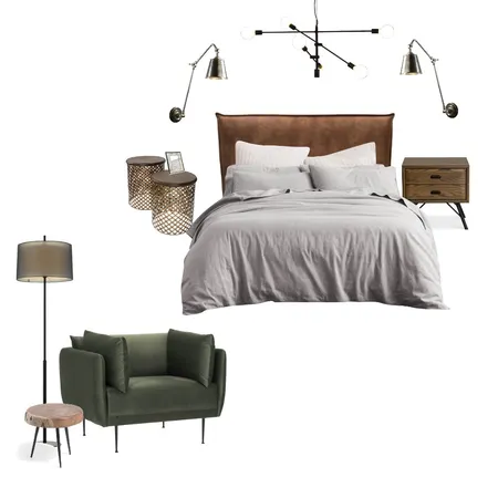 industrial bedroom Interior Design Mood Board by Bruna da Rosa on Style Sourcebook