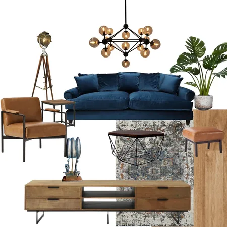 Industrial living room Interior Design Mood Board by Bruna da Rosa on Style Sourcebook