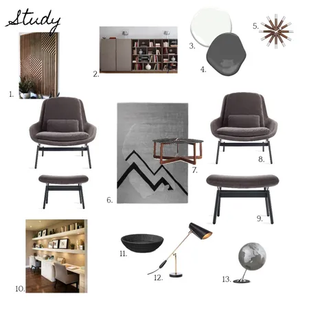 Study Mood Board Interior Design Mood Board by yboron on Style Sourcebook