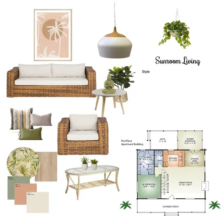 Sunroom Living Interior Design Mood Board by Kinnco Designs on Style Sourcebook