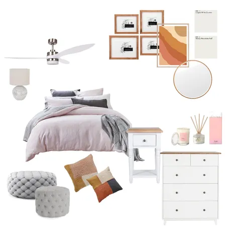 Pink Bedroom Interior Design Mood Board by Ann_ika on Style Sourcebook