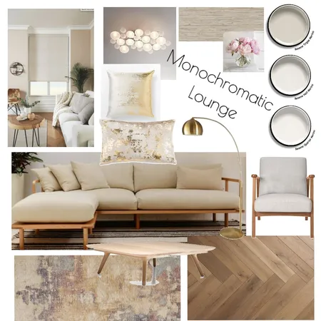 Module 6 - Monochromatic Interior Design Mood Board by Naomi.S on Style Sourcebook