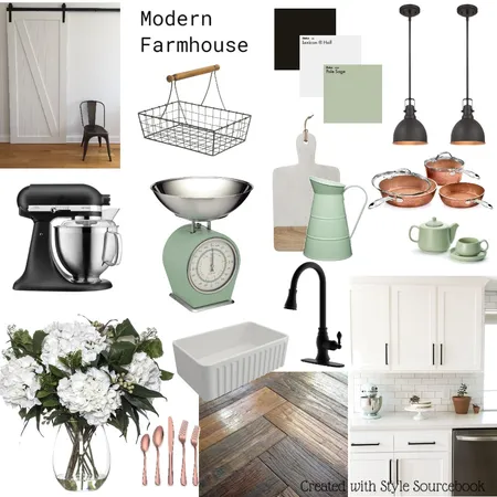 Modern Farmhouse Kitchen Interior Design Mood Board by brooklyndouglass on Style Sourcebook