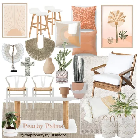 PeachyPalms Interior Design Mood Board by The Property Stylists & Co on Style Sourcebook