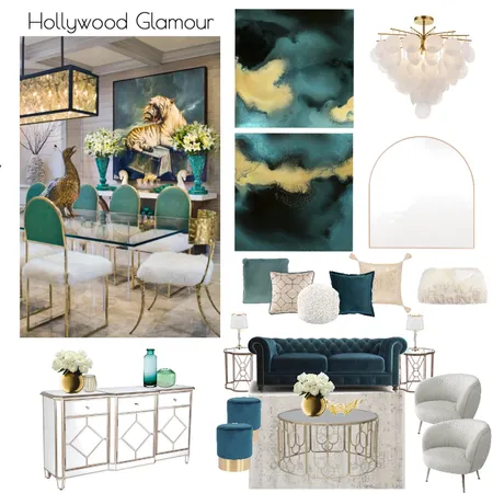 Hollywood 2 Interior Design Mood Board by hirraazher on Style Sourcebook