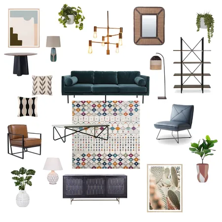 Mid century mod living Interior Design Mood Board by Annewong on Style Sourcebook