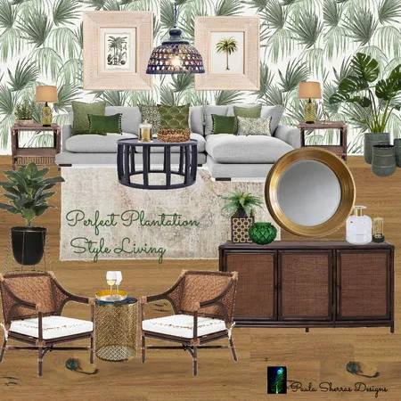 Perfect Plantation Style Living Interior Design Mood Board by Paula Sherras Designs on Style Sourcebook