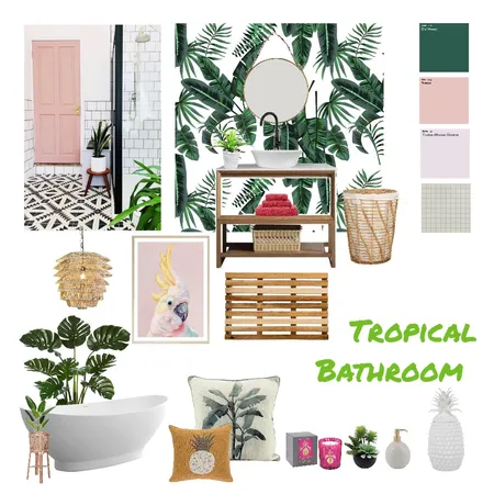 Tropical Bathroom Interior Design Mood Board by Lucia Rhaden on Style Sourcebook