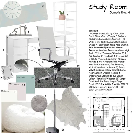 Study Room Interior Design Mood Board by CocoLeong on Style Sourcebook