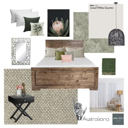 Australiana Bedroom Interior Design Mood Board by Urban Aspect Build Planning & Interior Design on Style Sourcebook