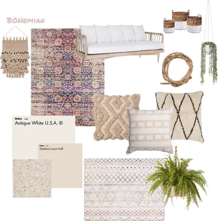 Boho Interior Design Mood Board by kyliewoolen on Style Sourcebook