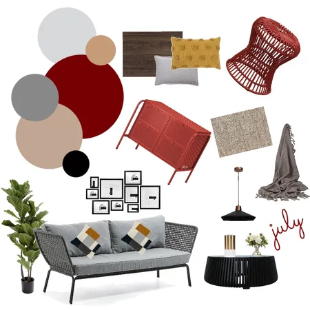 red Interior Design Mood Board by mandychangmc on Style Sourcebook