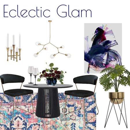 Eclectic Energy Dining Interior Design Mood Board by Kohesive on Style Sourcebook