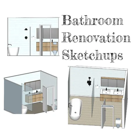 Bathroom Sketchups Interior Design Mood Board by Connected Interiors on Style Sourcebook