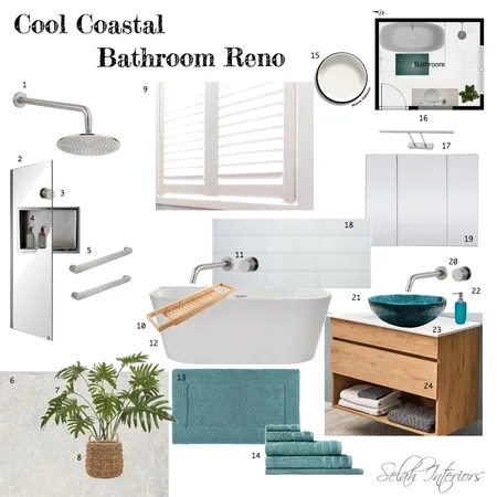 Coastal bathroom reno Interior Design Mood Board by Selah Interiors on Style Sourcebook