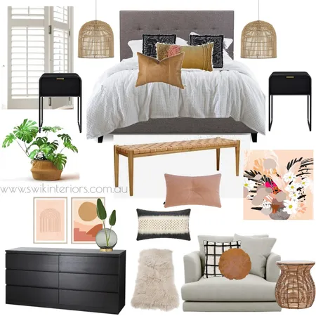 Contemporary Master Bedroom Retreat Interior Design Mood Board by Libby Edwards on Style Sourcebook