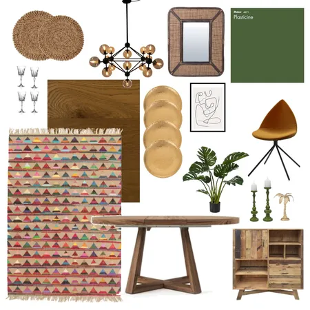 RETRO JUNGLE DINING Interior Design Mood Board by heylilliani on Style Sourcebook