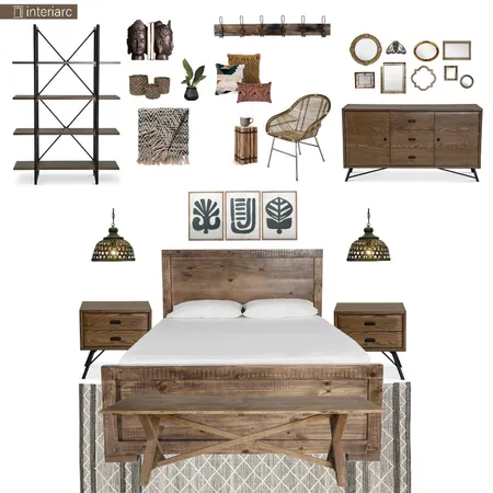 rustic bedroom Interior Design Mood Board by interiarc on Style Sourcebook