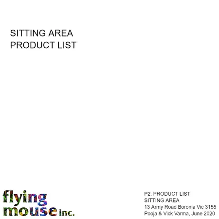 Pooja - P2. Sitting Area Product List Interior Design Mood Board by Flyingmouse inc on Style Sourcebook