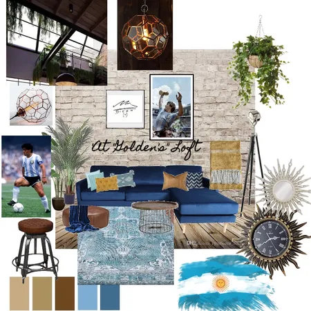 At "Golden's" loft Interior Design Mood Board by Arzu Mamedbeili on Style Sourcebook