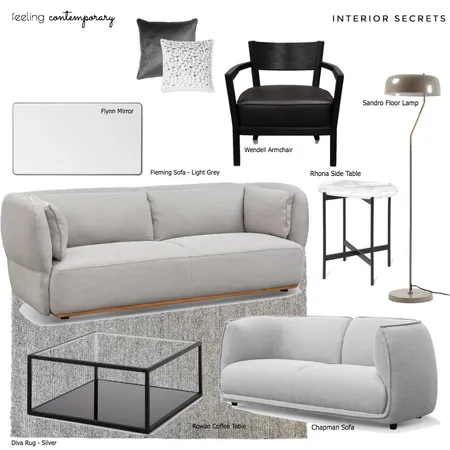 Contemporary Living Interior Design Mood Board by ellyurban on Style Sourcebook