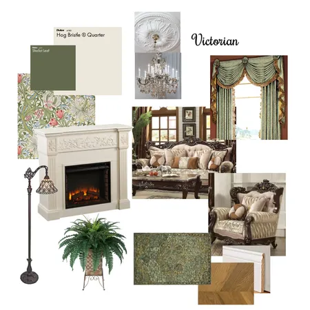 Victorian Mood Board Interior Design Mood Board by KathyOverton