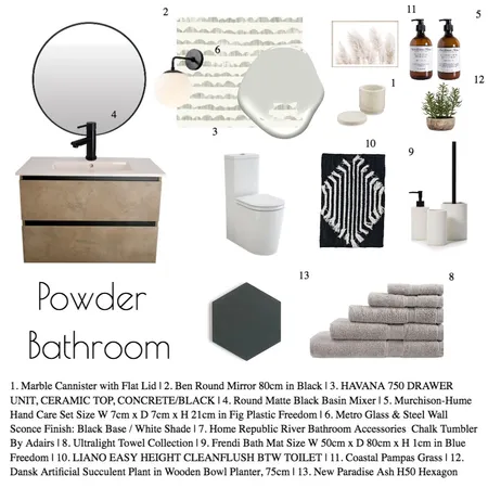 Module 9 Powder Bath Interior Design Mood Board by kmauser on Style Sourcebook