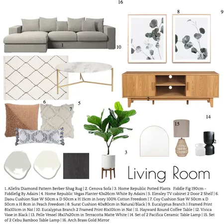 Module 9 Living Room Interior Design Mood Board by kmauser on Style Sourcebook