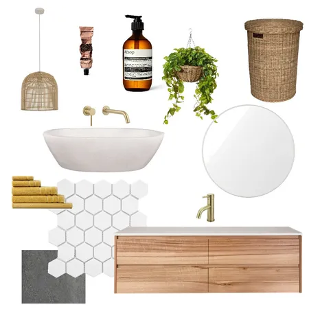 Main Bathroom Interior Design Mood Board by humblehomeinthehills on Style Sourcebook