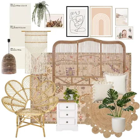 Boho bedroom Interior Design Mood Board by Urban Hays on Style Sourcebook