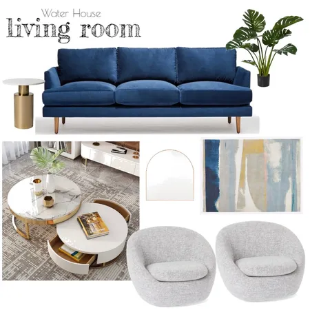 Water House - Living Room Interior Design Mood Board by Gabby Francisco on Style Sourcebook