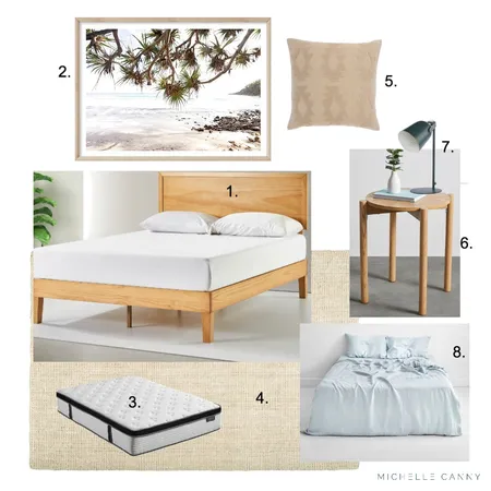 Coastal Bedroom Interior Design Mood Board by Michelle Canny Interiors on Style Sourcebook