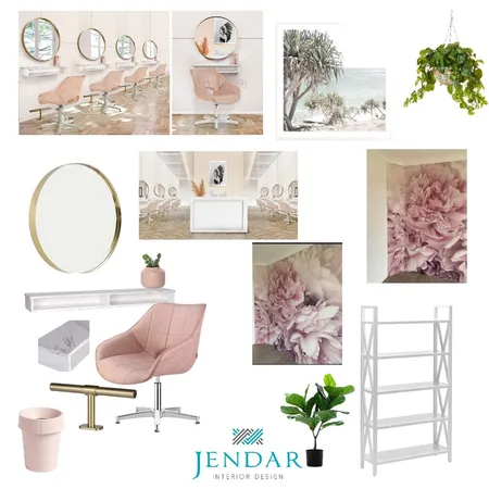 Blush Hair & Beauty Spa Interior Design Mood Board by Jendar Interior Design on Style Sourcebook