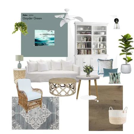 Coastal Hamptons Lounge Interior Design Mood Board by rowena.donnelly on Style Sourcebook