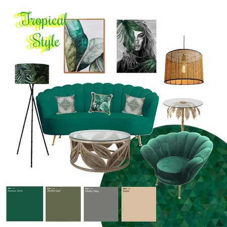 Tropical inspired Living Room Interior Design Mood Board by ancee148 on Style Sourcebook