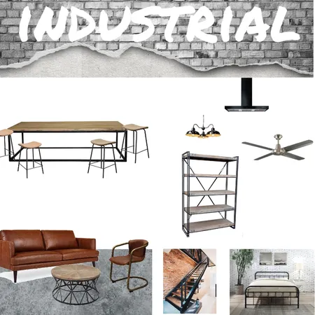 INDUSTRIAL Interior Design Mood Board by zoepeterson on Style Sourcebook