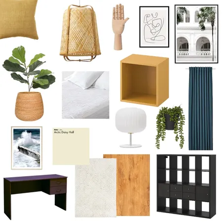 Bedroom with yellow accent Interior Design Mood Board by emmajosefin on Style Sourcebook